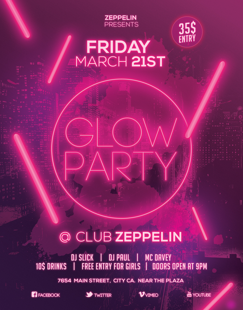 Glow Party Flyer 2
